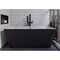 Alfi Brand 59" Black & White Rectangular Acrylic Free Standing Soaking Bathtub AB8834 - alternate 10